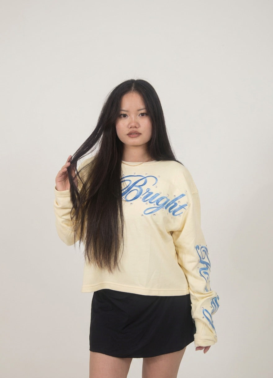 Cropped Blue Long Sleeve