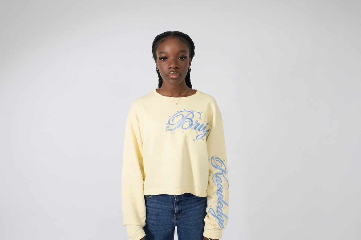 Cropped Blue Long Sleeve